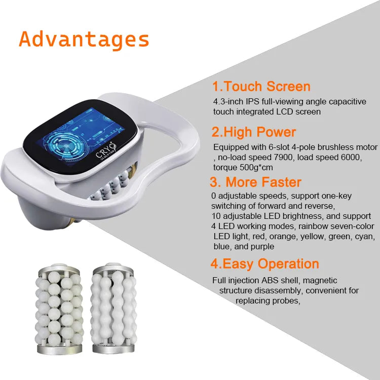 Handheld Inner Ball Roller Lymphatic Drainage Endospheres therapy Machine Body Massage Machine Full Body Roll Massage Device