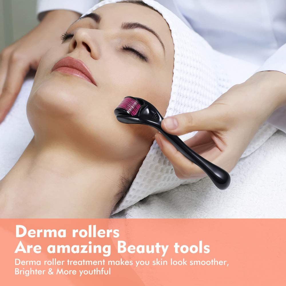 Cheapest Price Derma Roller 540 Microneedling 0.2-3mm needle length Titanium Derma Roller hongruibeauty