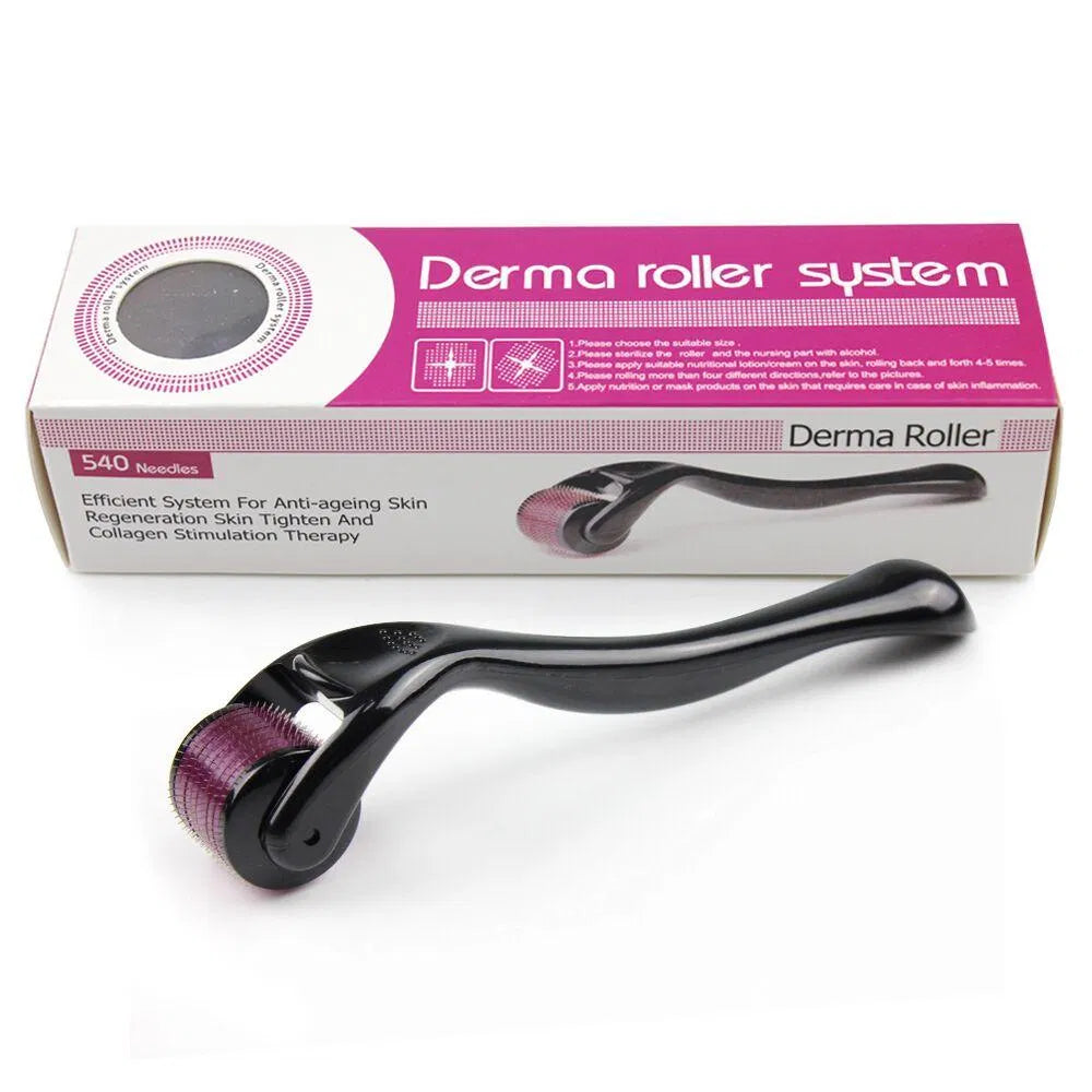 Cheapest Price Derma Roller 540 Microneedling 0.2-3mm needle length Titanium Derma Roller hongruibeauty