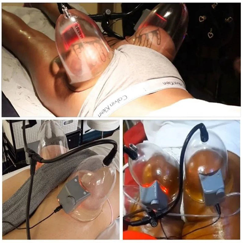 Hot Selling Butt Lift 32 Cups Butt Lifting Vacuum Suction Therapy Breast Massager Machine Enhancers For Home Beauty Salon hongruibeauty