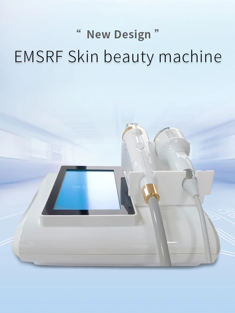 Portable 2 in 1 Fractional RF Microneedling Skin Tightening Acne Removal Ice Cold Hammer Microneedle RF Machine
