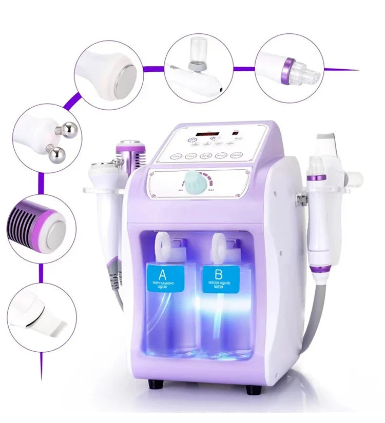 2026 6 in 1 Facial Skin Management Microdermabrasion Deep Facial Cleaning Hydra Dermabrasion Beauty Machine for Spa