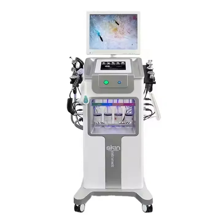 12 in 1 Hydra Dermabrasion Skin Management Deep Cleansing Machine Face Eye Treatment Analyzer For Salon Spa Use