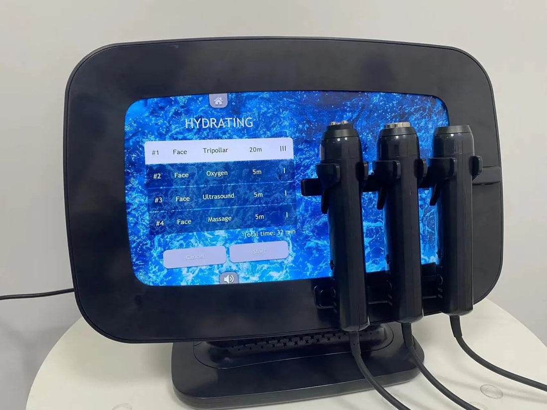 3 in 1 super facial Oxygen-X Hydrating Hydro Oxygenating Facial Machine Exfoliate Co2 Bubble Oxygen Facial Machine hongruibeauty