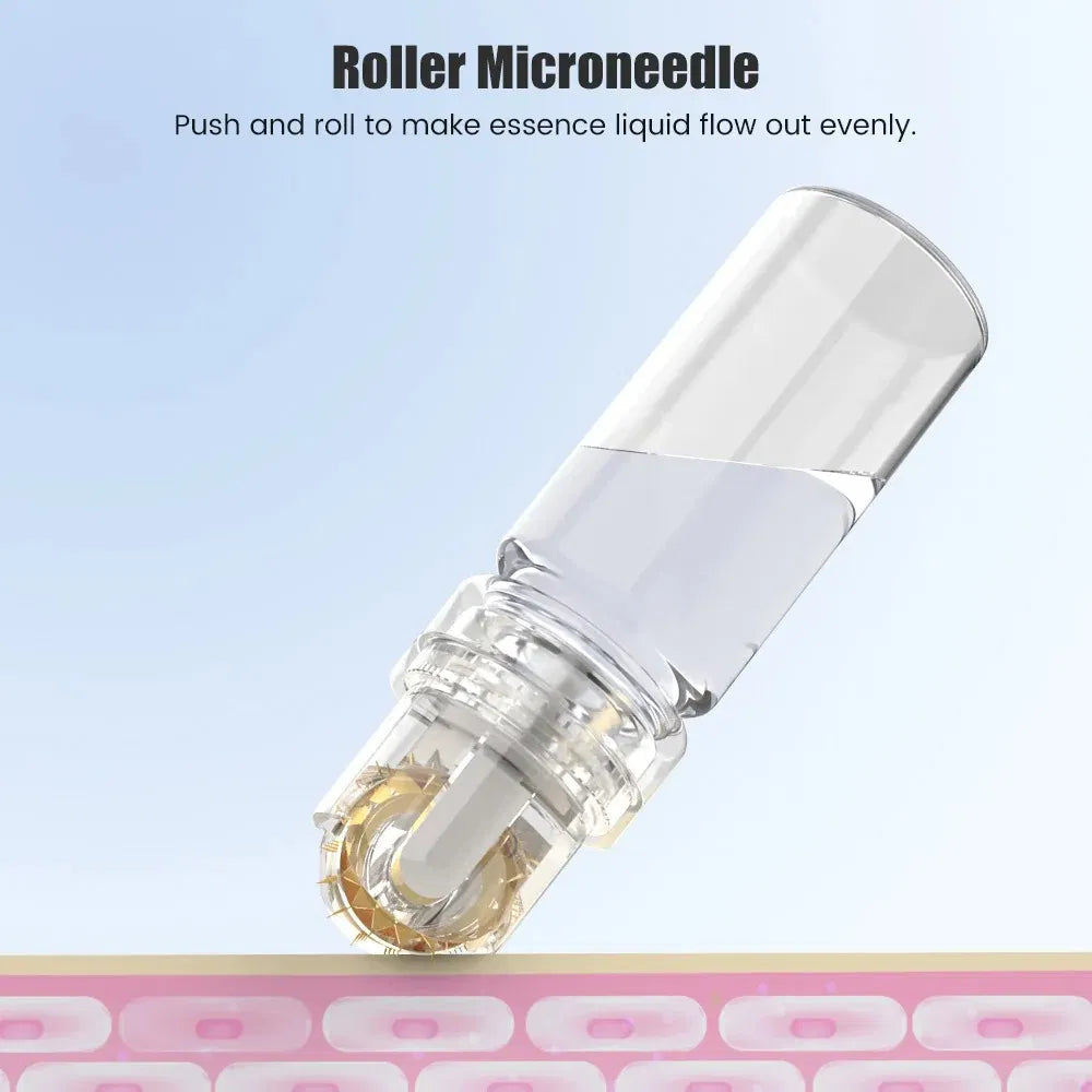 Hydra Roller 64 Pin Microneedle Derma Roller Serum Applicator with Gold Needle Tips for Skin Care Therapy hongruibeauty