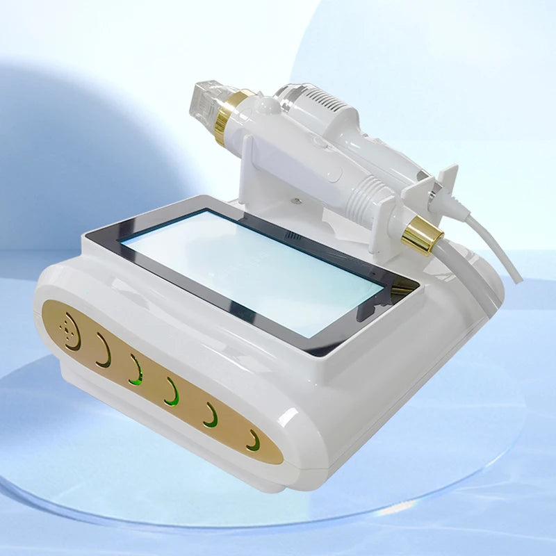 Portable 2 in 1 Fractional RF Microneedling Skin Tightening Acne Removal Ice Cold Hammer Microneedle RF Machine