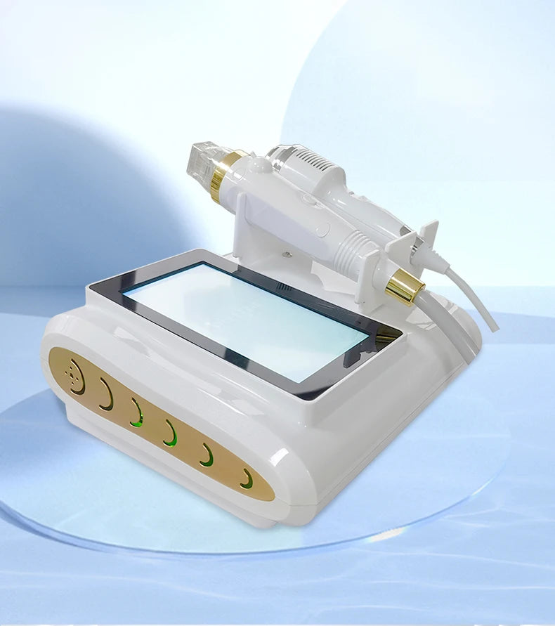 Portable 2 in 1 Fractional RF Microneedling Skin Tightening Acne Removal Ice Cold Hammer Microneedle RF Machine