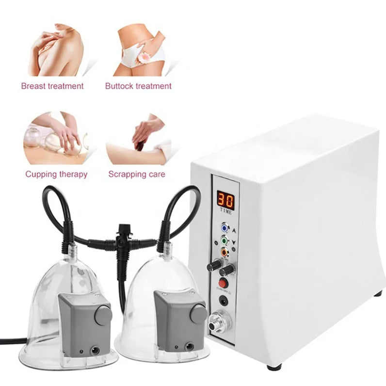 Hot Selling Butt Lift 32 Cups Butt Lifting Vacuum Suction Therapy Breast Massager Machine Enhancers For Home Beauty Salon hongruibeauty