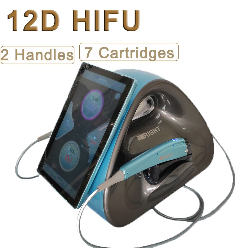 Professional 12D Max HIFU machine front view with 7 cartridges