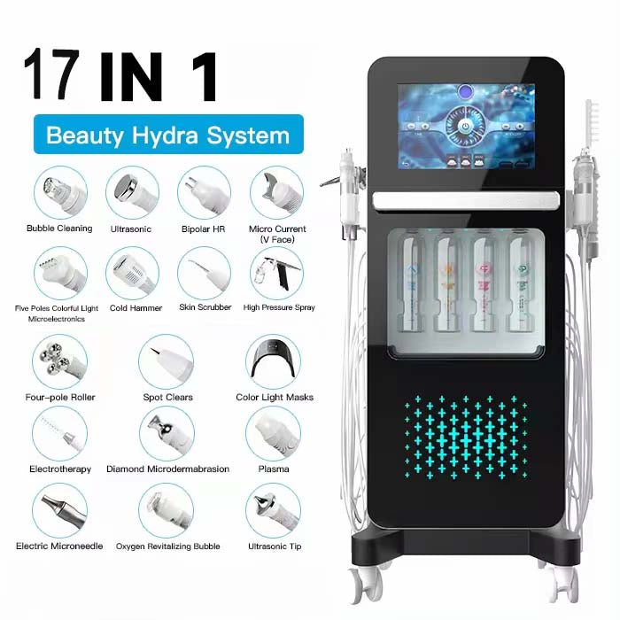 17 in 1 Alice Multifunctional Hydra Facial Water Dermabrasion and PDT Machine for Skin Lifting and Cleansing hongruibeauty
