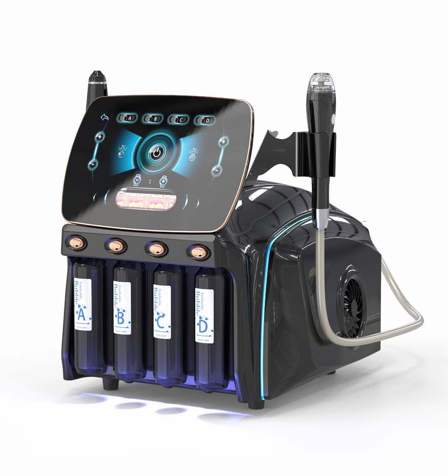 D65 2 in 1 Vacuum Blackhead Remover Skin Rejuvenation Skin Scrubber Water Facial Oxygen Jet Desktop Bubble Machine hongruibeauty