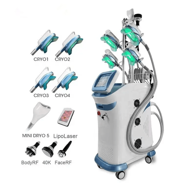 Fat Removal 5 handles Double Chin 360 Degree Fat Freezing 40K Cavitation Cryotherapy Slimming Machine hongruibeauty