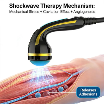 CE Certified Electromagnetic Focused Shockwave Therapy Machine for Musculoskeletal Pain Relief Plantar Fasciitis Tennis Elbow ED Treatment 500W Physiotherapy Device