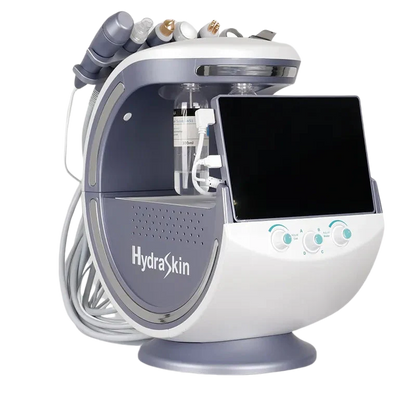Advanced 7 in 1 Hydra Dermabrasion Facial Deep Cleansing Skin Rejuvenation Spa Machine Silver Color Smart Ice Blue Pro Version hongruibeauty