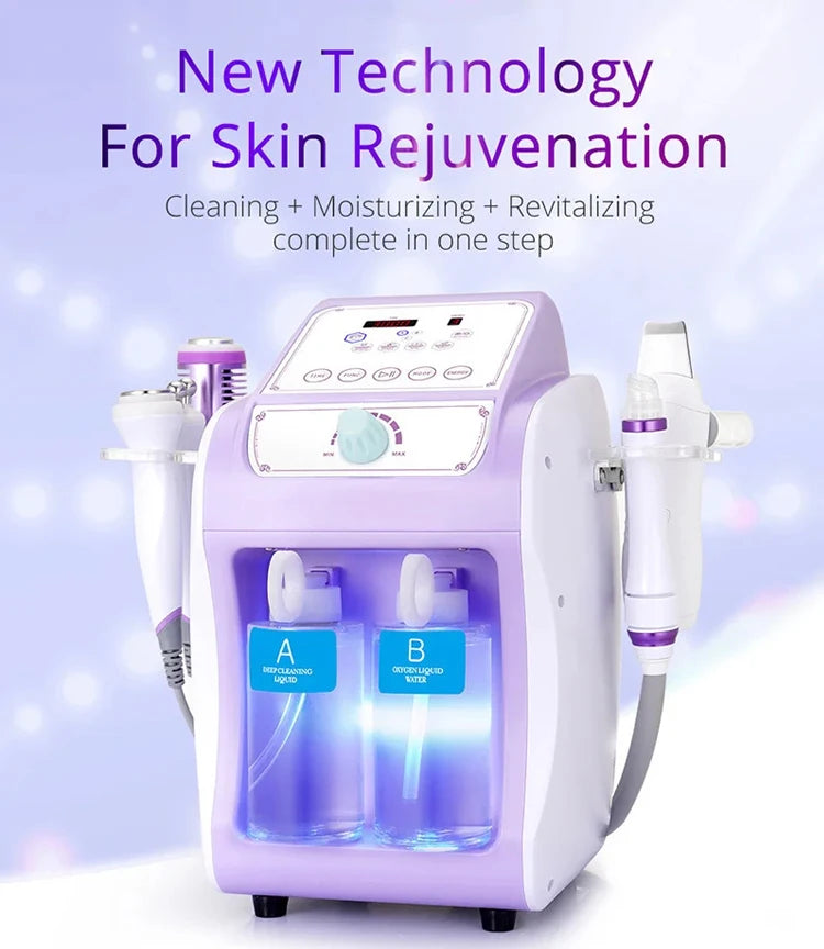 2026 6 in 1 Facial Skin Management Microdermabrasion Deep Facial Cleaning Hydra Dermabrasion Beauty Machine for Spa