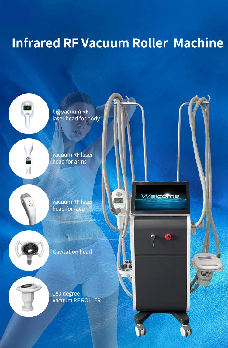 Newest Velashape Body Shaping Vacuum RF Negative Pressure Roller Cavitation System Massage Anti Cellulite Weight Loss Machine