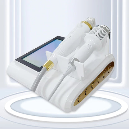 Portable 2 in 1 Fractional RF Microneedling Skin Tightening Acne Removal Ice Cold Hammer Microneedle RF Machine