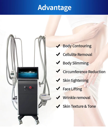 Newest Velashape Body Shaping Vacuum RF Negative Pressure Roller Cavitation System Massage Anti Cellulite Weight Loss Machine