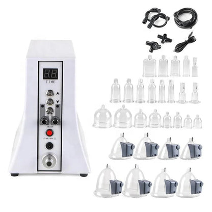 Hot Selling Butt Lift 32 Cups Butt Lifting Vacuum Suction Therapy Breast Massager Machine Enhancers For Home Beauty Salon hongruibeauty