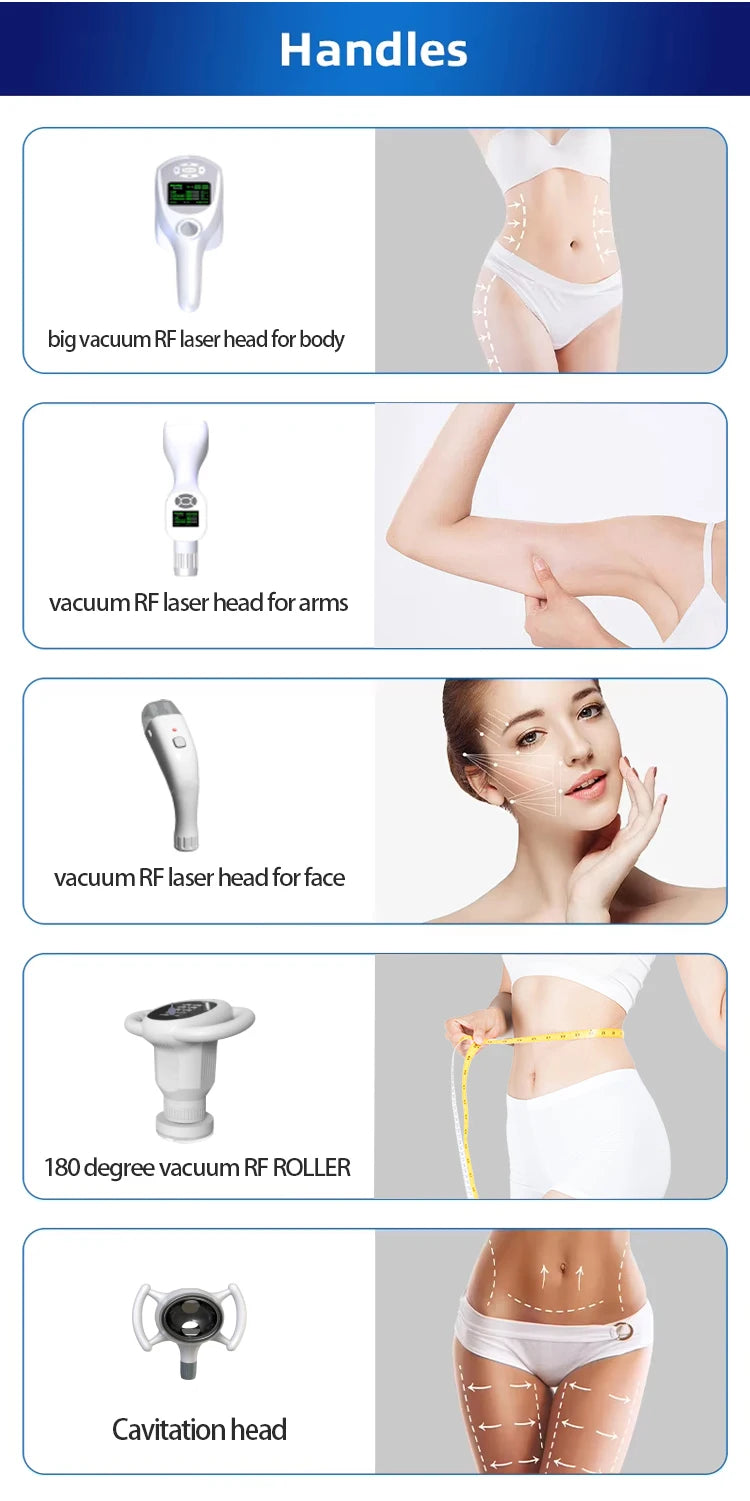 Newest Velashape Body Shaping Vacuum RF Negative Pressure Roller Cavitation System Massage Anti Cellulite Weight Loss Machine