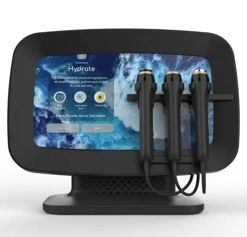 3 in 1 super facial Oxygen-X Hydrating Hydro Oxygenating Facial Machine Exfoliate Co2 Bubble Oxygen Facial Machine hongruibeauty