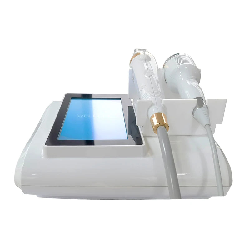 Portable 2 in 1 Fractional RF Microneedling Skin Tightening Acne Removal Ice Cold Hammer Microneedle RF Machine