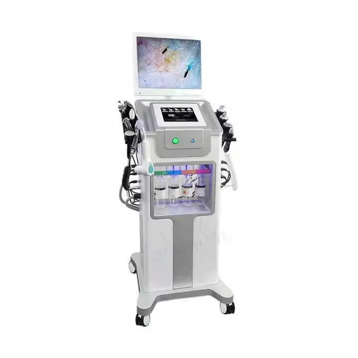 12 in 1 Hydra Dermabrasion Skin Management Deep Cleansing Machine Face Eye Treatment Analyzer For Salon Spa Use