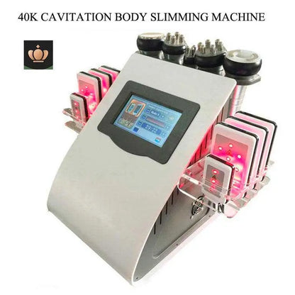 6 in 1  Kim8 40K Cavitation Vacuum Body Slimming Machine With Lipo Laser hongruibeauty